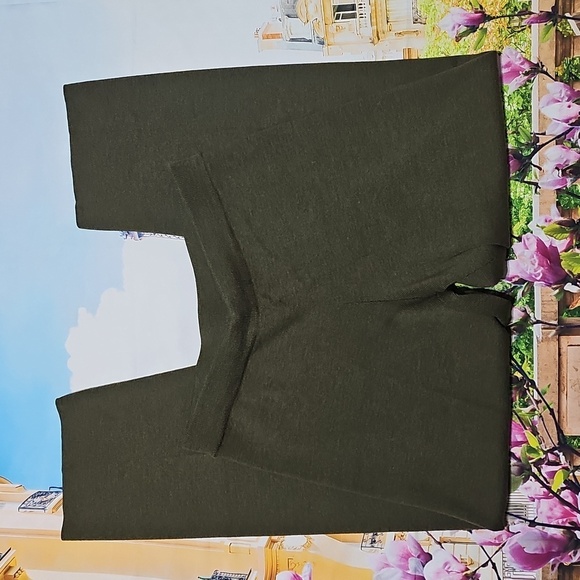 Eileen Fisher Green Wool Stretchy‎ Pants Size Petite Small PS - Picture 1 of 4